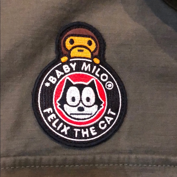 A Bathing Ape Felix The Cat Olive Army Jacket - Picture 2 of 8
